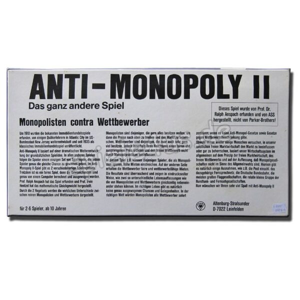 Anti-Monopoly II