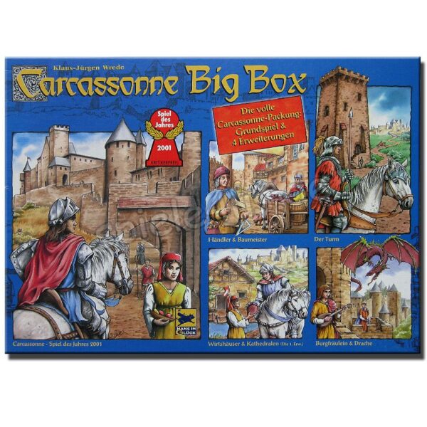 Carcassonne Big Box Grundspiel mit 4 Erweiterungen