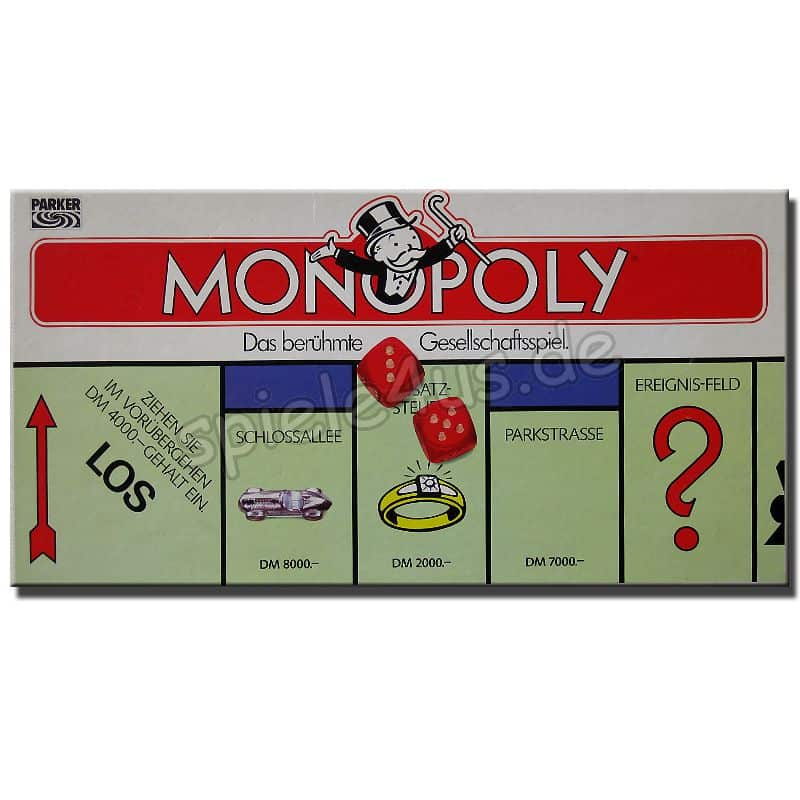 Monopoly rechteckig DM Metallfiguren
