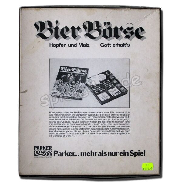 Bierbörse von Parker 1979