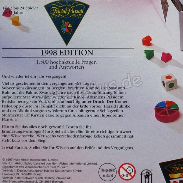 Trivial Pursuit Edition 1998 Komplettset