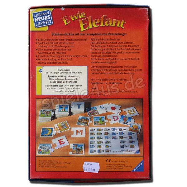E wie Elefant spielend Neues lernen