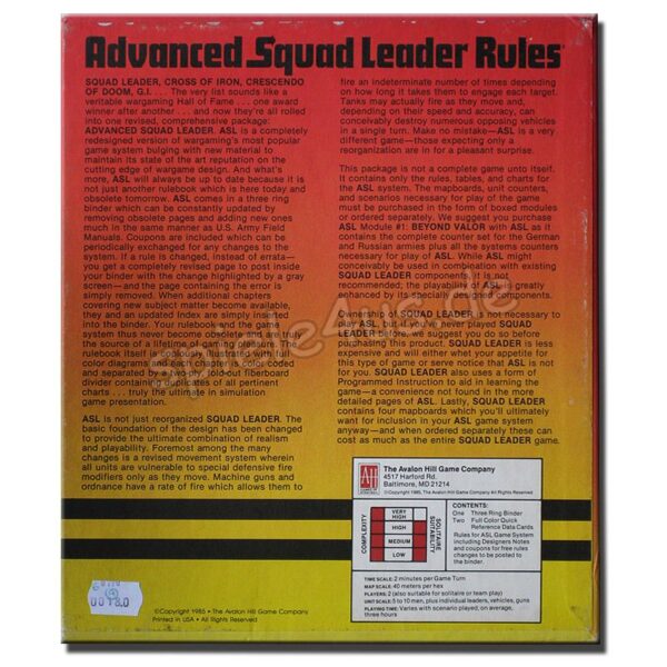 Advanced Squad Leader Rules