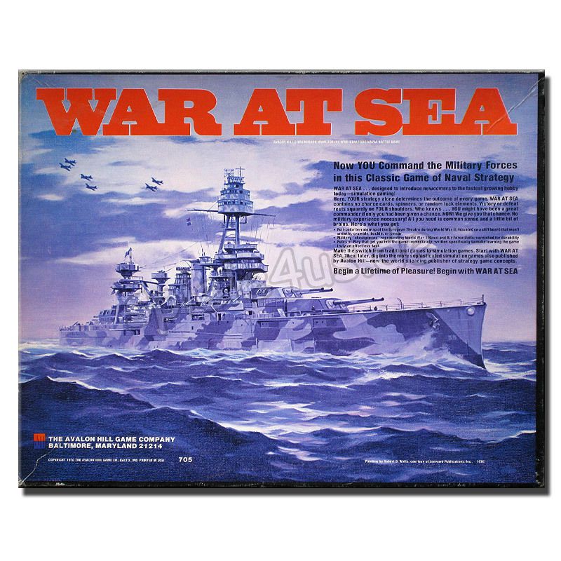 War at Sea Avalon Hill 1976