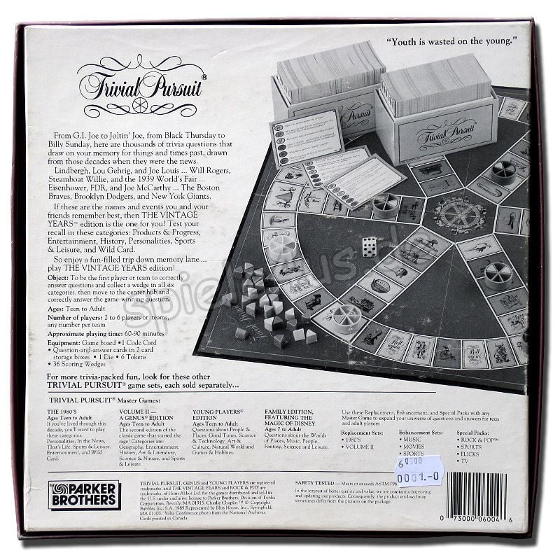 Trivial Pursuit The Vintage Years ENGLISCH 2 Trivial Pursuit The Vintage Years ENGLISCH