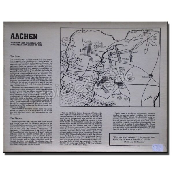 Aachen Storming the Siegfried Line ENGLISCH