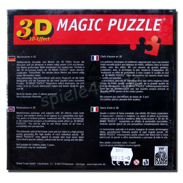 Frau mit Sonnenschirm 500 Teile 3D Magic Puzzle