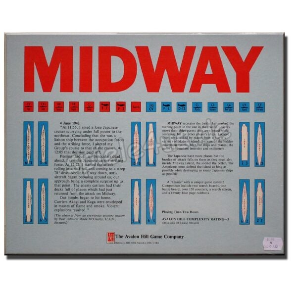 Midway Naval-Air Battle Game Avalon Hill