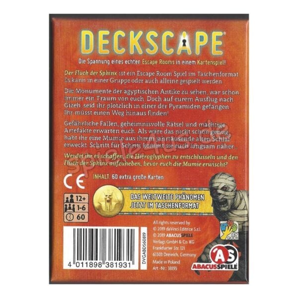 Deckscape: Fluch der Sphinx