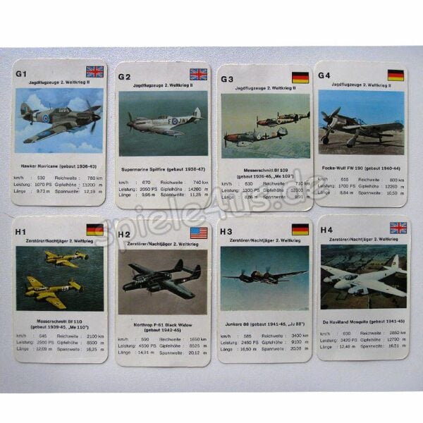 Jäger Jagdflugzeuge Quartett 3216