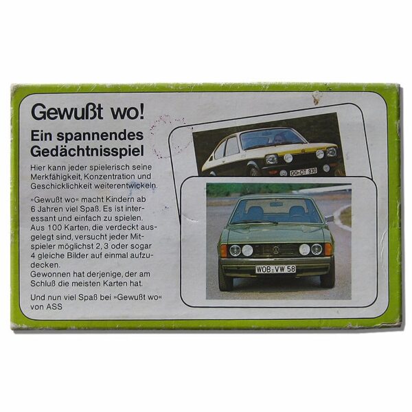 Gewußt wo! Autos Gedächtnisspiel