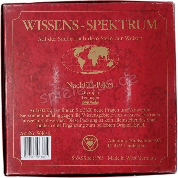 Wissens-Spektrum Kartensatz Nachfüll-Paket II