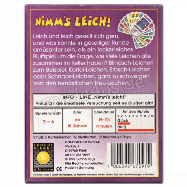 Nimm’s leich Kartenspiel