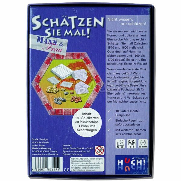 Schätzen Sie mal! Mann & Frau