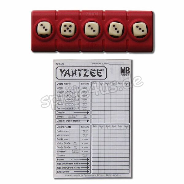Yahtzee Dauerspielspaß mit Würfelroller