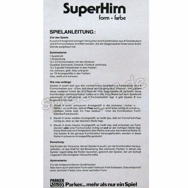 Superhirn Form + Farbe