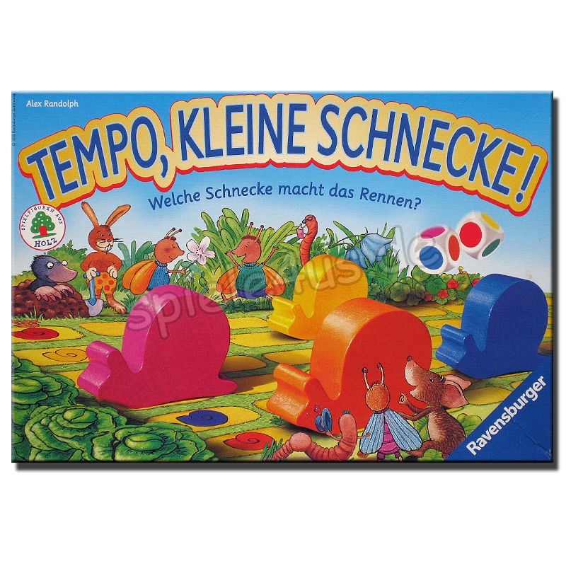 Ravensburger - Tempo, Kleine Schnecke! Gioco Da Tavolo Per Bambini 3-7 Anni, Gioco Di Dadi, Corsa Delle Lumache, 2-6 Giocatori, 15 Minuti