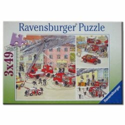 3 x 49 Teile Puzzle Unterwegs mit der Feuerwehr