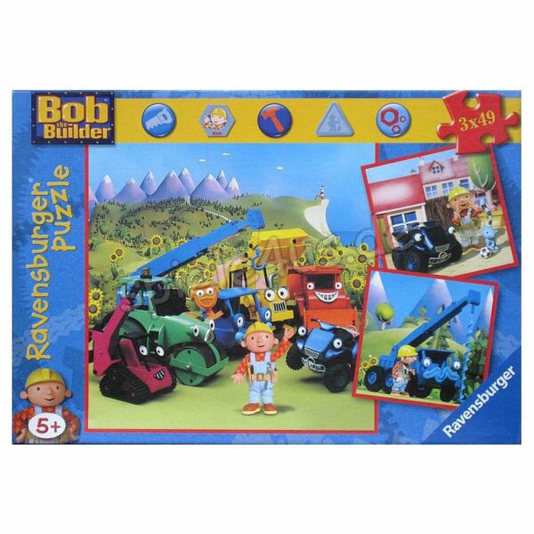 Puzzle Bob der Baumeister 3 x 49 Teile