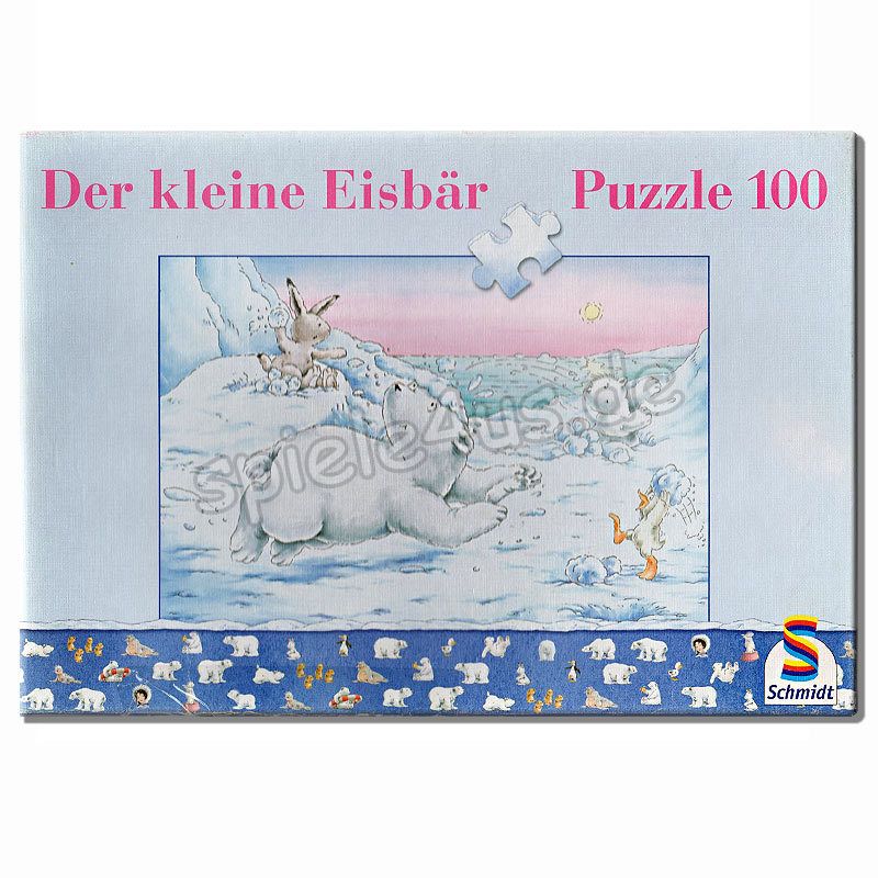 Der kleine Eisbär Schneeballschlacht 100 Teile Puzzle
