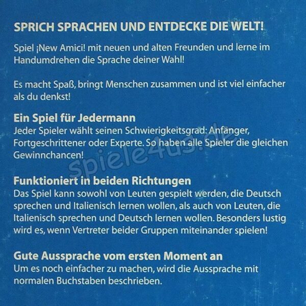 New Amici! Sprachenspiel italienisch-deutsch