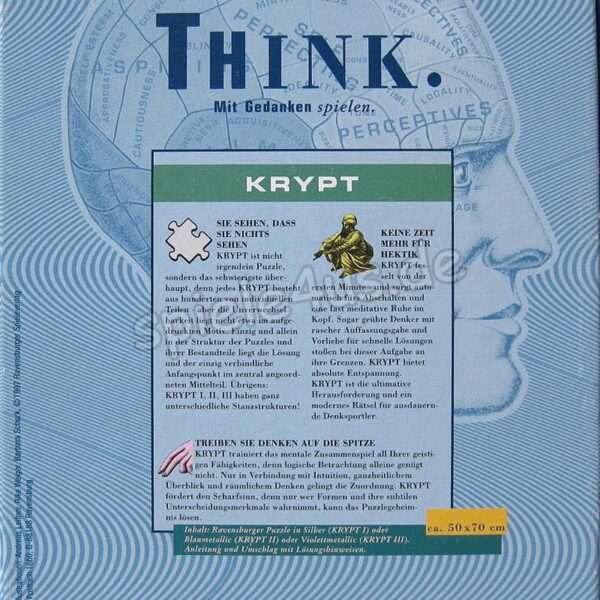 Think Krypt III Puzzle unbedruckt 734 Teile