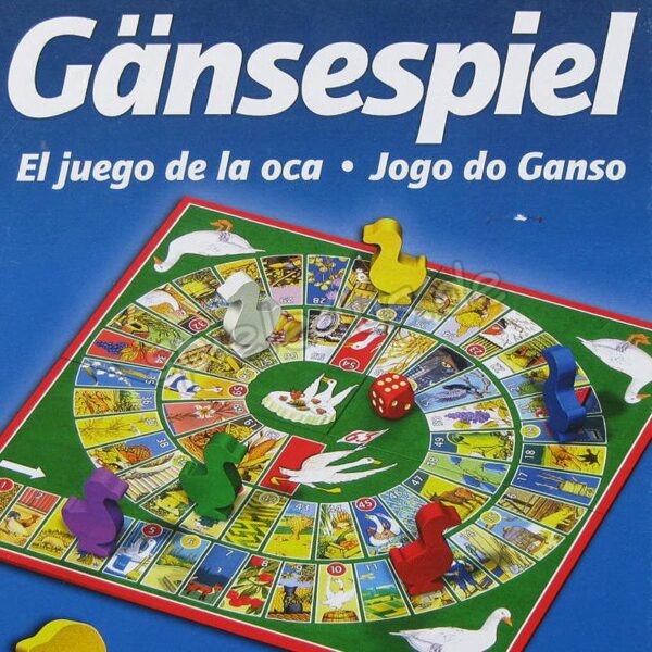Gänsespiel mit extra großen Spielfiguren Holz