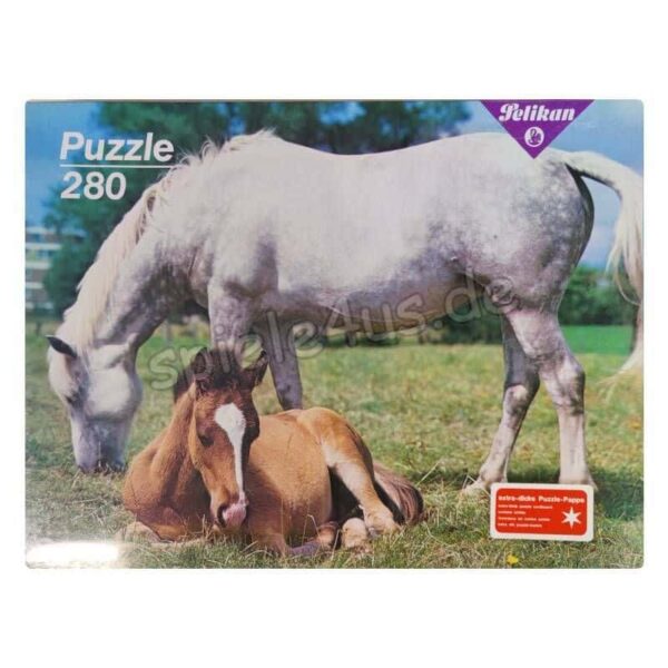Pelikan Welsh-Stute mit Fohlen 280 Teile Puzzle