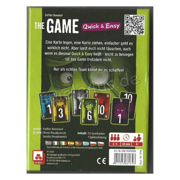 The Game Quick & Easy Kartenspiel