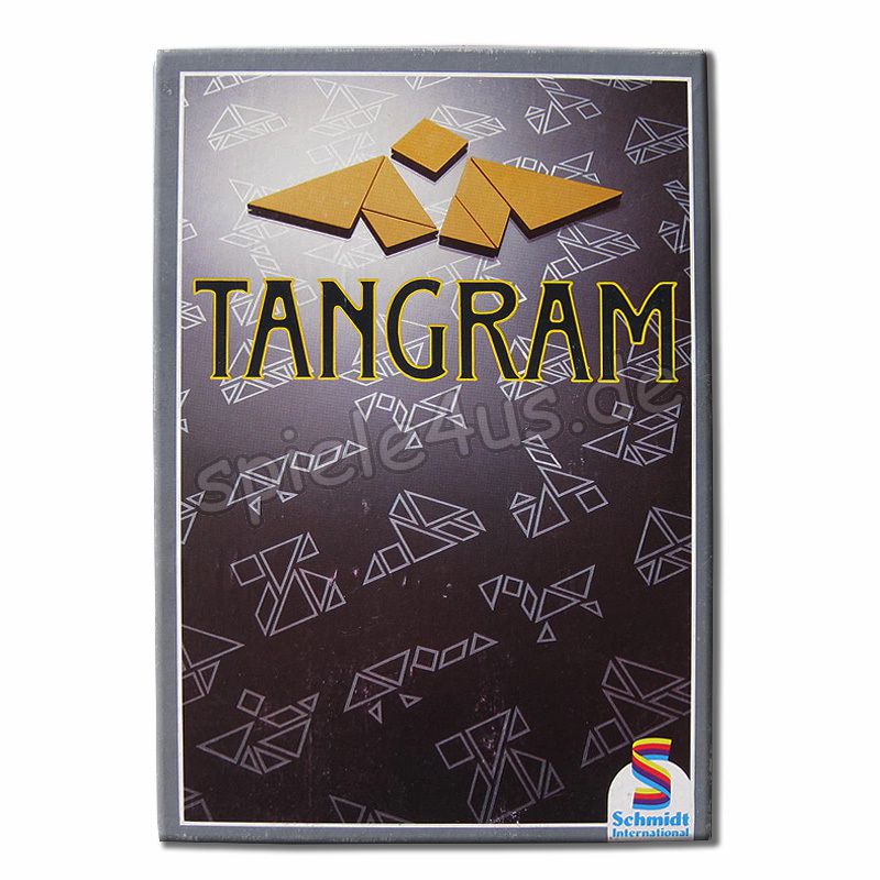 Tangram mit großen schwarzen Legesteinen