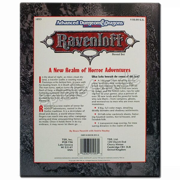 Realm of Terror Ravenloft Boxed Set D&D Dungeons Dragons Box ENGLISCH