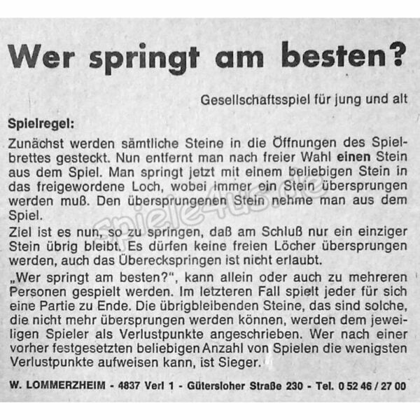 Wer springt am besten?