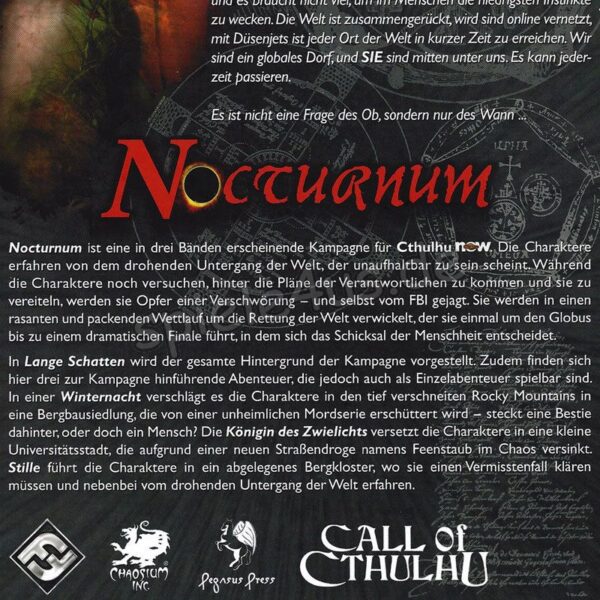 Cthulhu Now – Nocturnum 1 – Lange Schatten