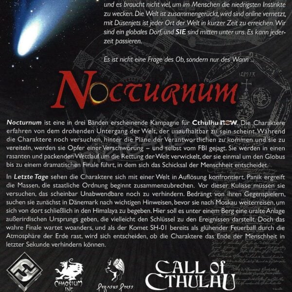 Cthulhu Now – Nocturnum 3 – Letzte Tage