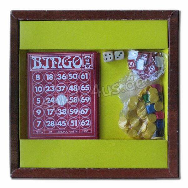 Bingo + Glückshaus + Glocke und Hammer