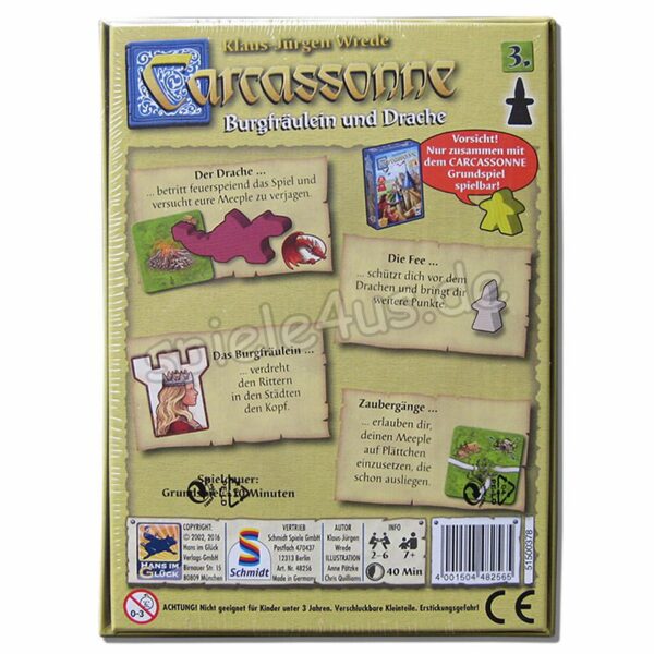 Carcassonne Burgfräulein und Drache Erweiterung