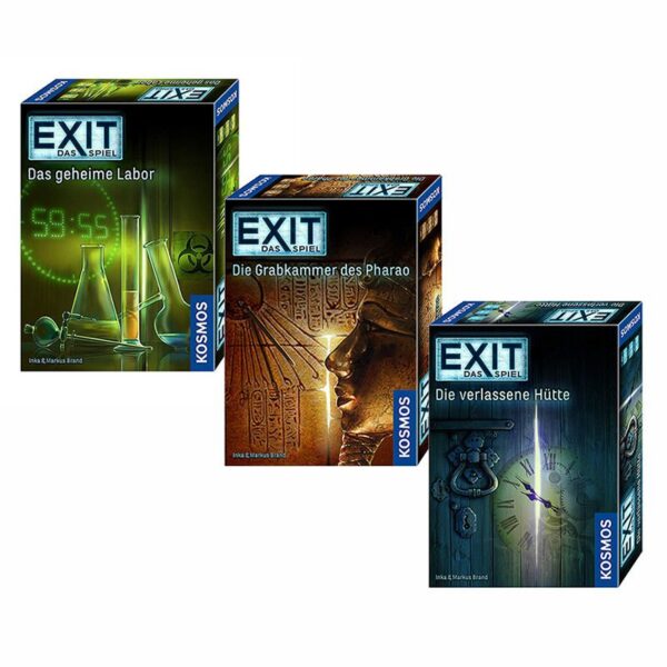 Exit Das Spiel Bundle 3 Spiele: Labor + Hütte + Pharao