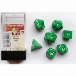 7er Würfelset W4 bis W20 Opaque grün in Box