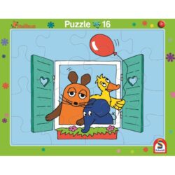 Schmidt Spiele 2er-Set Rahmenpuzzle Die Maus 16 + 24 Teile