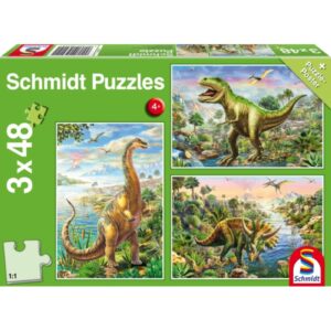 Abenteuer mit den Dinosauriern 3×48 Teile Puzzle