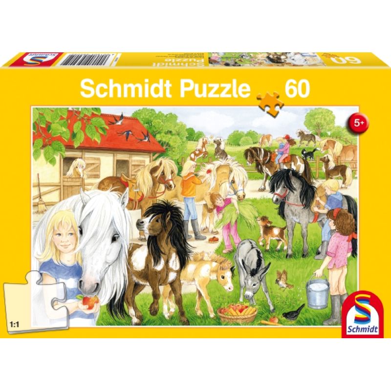 Spaß auf dem Ponyhof 60 Teile Puzzle