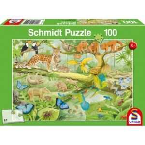 Tiere im Regenwald 100 Teile Puzzle Schmidt 56250