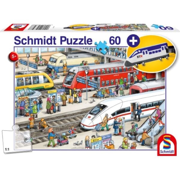 Am Bahnhof 60 Teile Puzzle Schmidt 56328