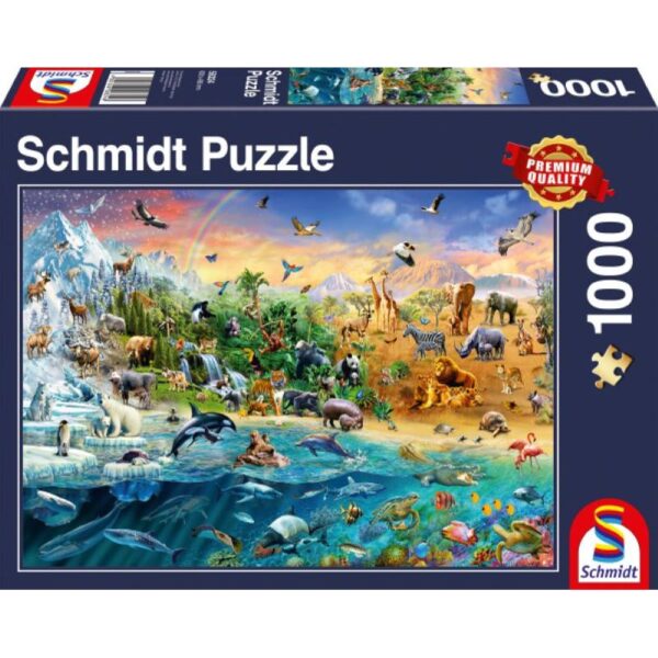 Die Welt der Tiere 1000 Teile Puzzle Schmidt 58324