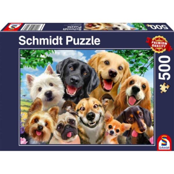Hunde-Selfie 500 Teile Puzzle Schmidt 58390
