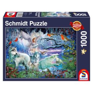 Wölfe im Winterwald 1000 Teile Puzzle Schmidt 58349