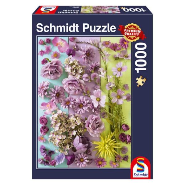 Violette Blüten 1000 Teile Puzzle Schmidt 58944