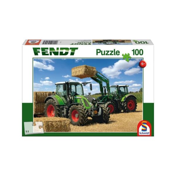 724 Vario, Fendt 716 Vario mit Frontlader Cargo 100 Teile Puzzle 56256