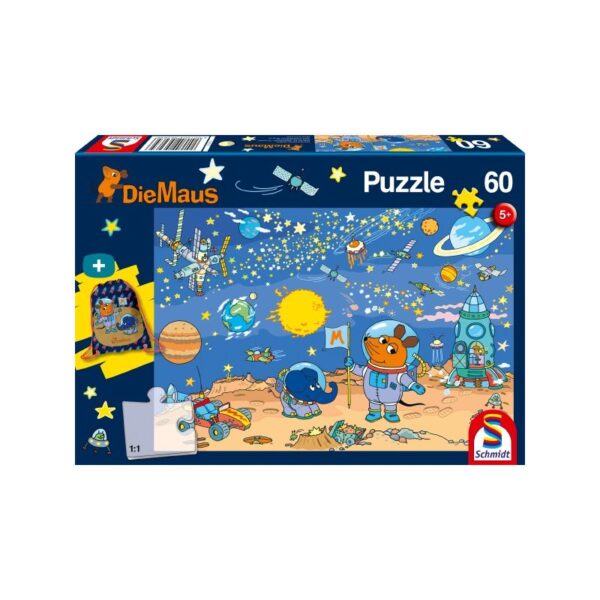 Die Maus 60 Teile Kinderpuzzle mit Turnbeutel 56265