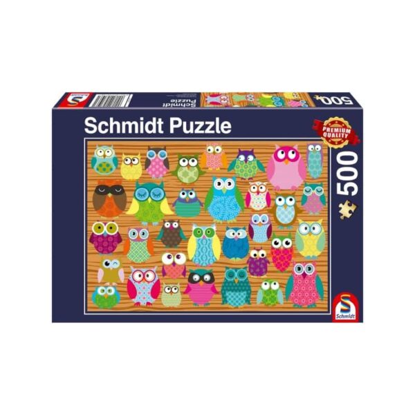 Eulen-Collage 500 Teile Schmidt Puzzle 58196